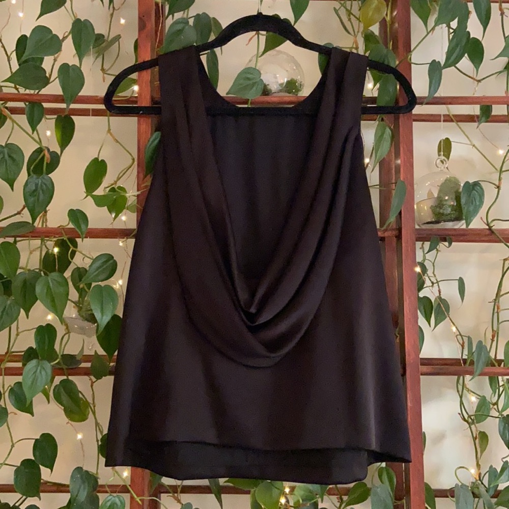 NWT Alice + Olivia Satin Cowl Back Top